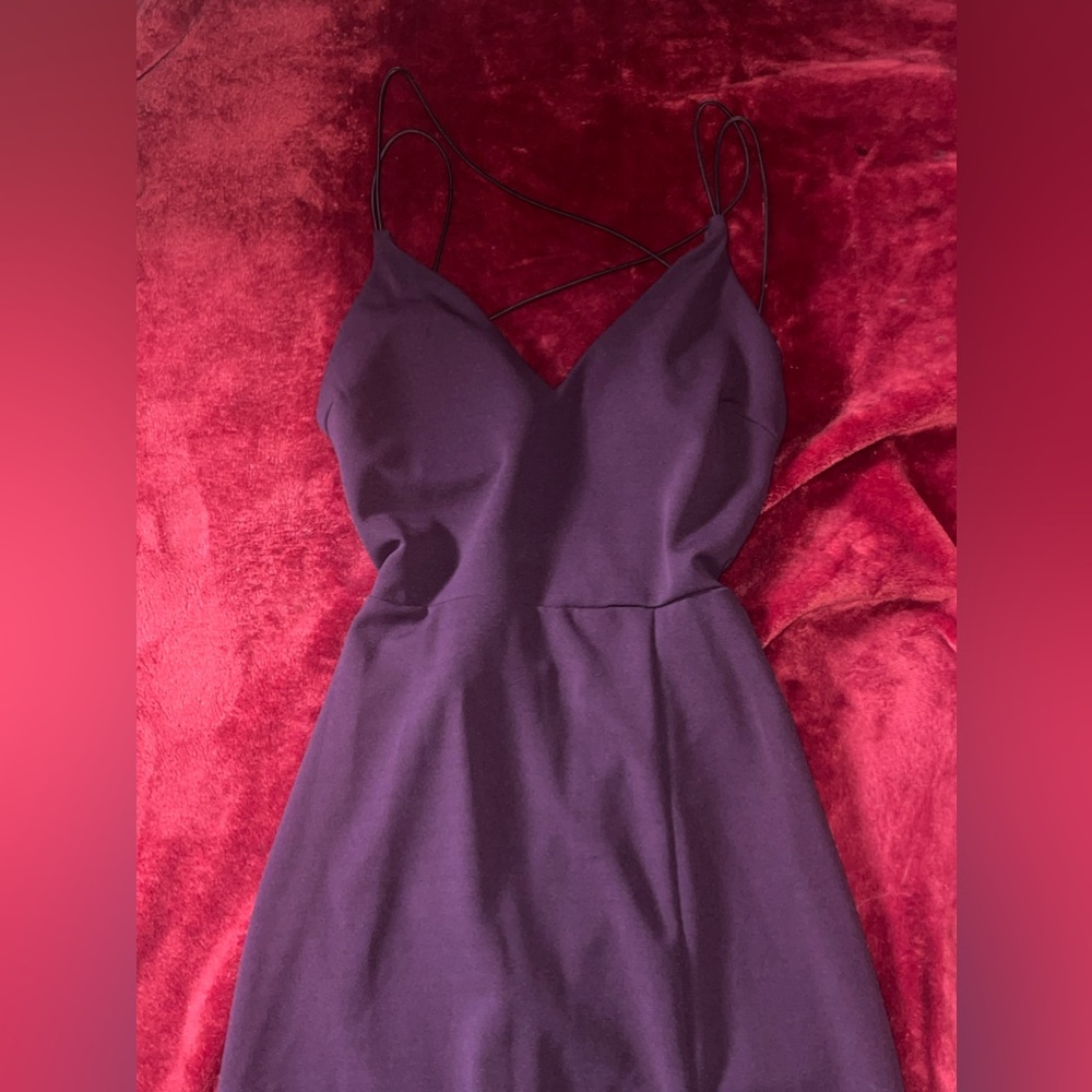 Purple Plum Prom Dress Flor Length Slit